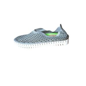 Women's Ilse Jacobsen Grey Tulip 139 Perforated Flats Size 39  8.5 9